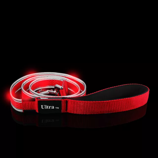 Red LED Flashing Dog Lead Light Up Leash Flashing Luminous Pet Safety Walking