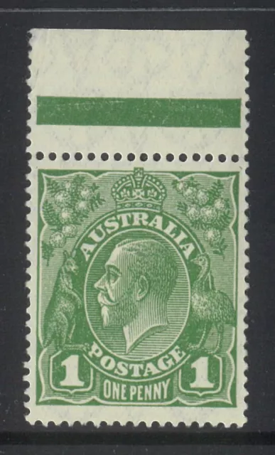 Australia KGV Small Multi Inverted WMK p14 1d Green Stamp SG86w BW77Ba MUH #AUBK