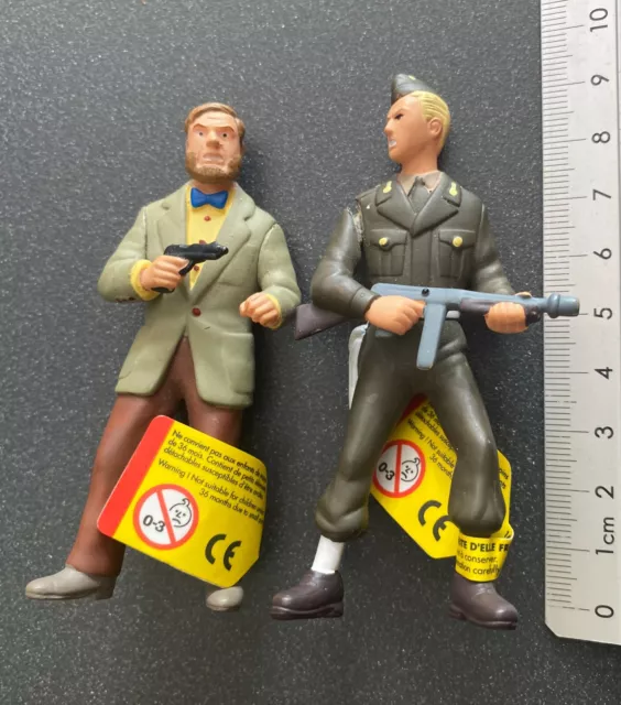 2 Figurines en plastique ou en PVC BLAKE ET MORTIMER