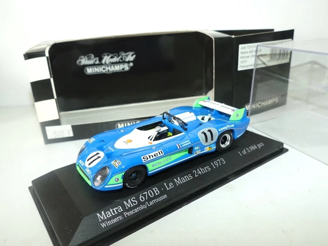 1/43 Matra-Simca MS670B #12, 3rd 1973 Le Mans, Minichamps 430 731112