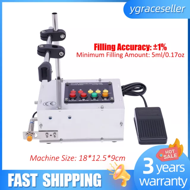 110V Liquid Filling Machine Bottle Essence Drinks Filler Pump Single Head 5ml-3L