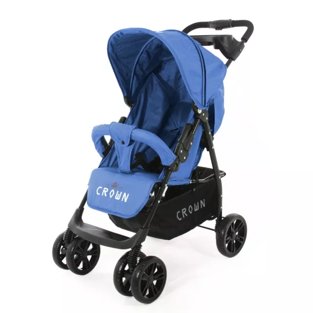 AGILE CROWN POUSSETTE Enfants Bleu Voiture de Sport Buggy