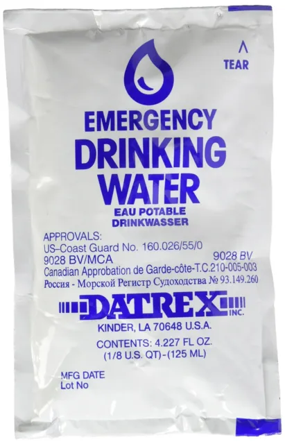 Datrex Emergency Survival Water Pouch Pack of 64 125ml