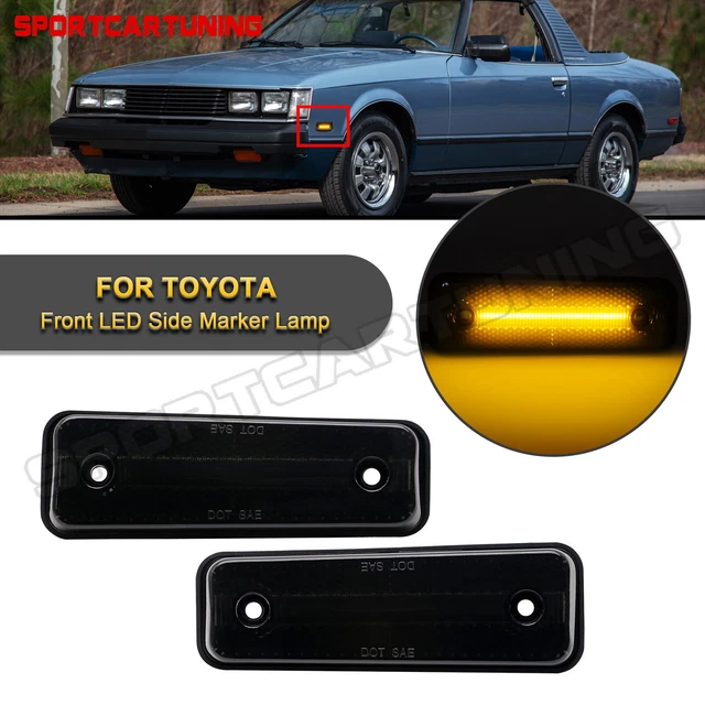 SMOKED LED FRONT Side Marker Lights For Toyota Celica Tercel Corona