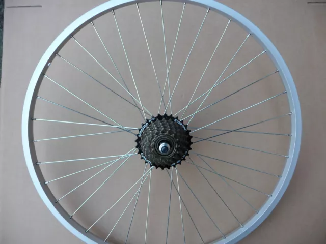 WHEEL 26" Alloy Rear Bicycle Wheel MTB ATB Mountian bike & 7 Speed Gears