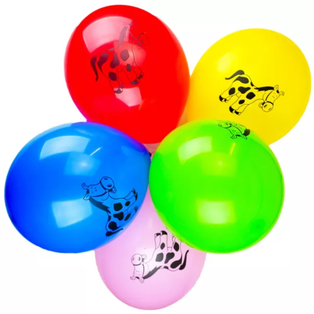 Paquete De 25.4-30.5cm Globos Látex Bebé Niña Niño - Granja Animales Estampado 2