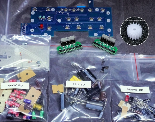 Kit De Réparation Pignons 2 Pièces Pour Magnétophones Philips - Neuf