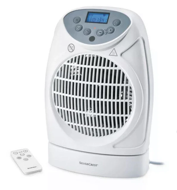 SILVERCREST 2000W FAN heater with remote control Digital Display Made In  Germany £37.95 - PicClick UK