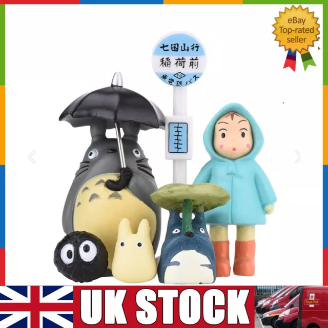 Totoro Miniatures Set - 6pcs Studio Ghibli Figures Japan Cute Doll Collection