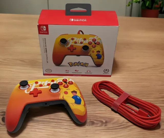 Pikachu Nintendo Switch Enhanced Wired Controller PowerA NEW OPEN BOX