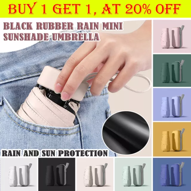 6-Folding Anti-UV Sun/Rain Mini Windproof Ultra Light Pocket Umbrella With Box