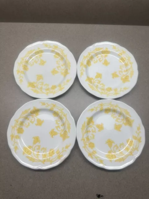 4 VTG Royal Staffordshire Windsong Ironstone Yellow Bread Butter J & G  Meakin