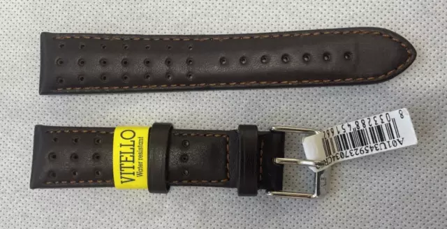 MORELLATO italian made 100% genuine leather 20mm watch strap Padded ( St4