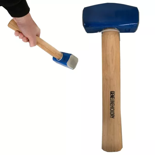 Marteau à bosse de 1,8 kg avec manche en bois à tête double face en hickory