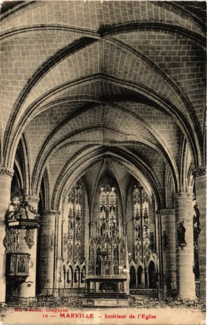 CPA AK MARVILLE - Intérieur de l'Église (391706)
