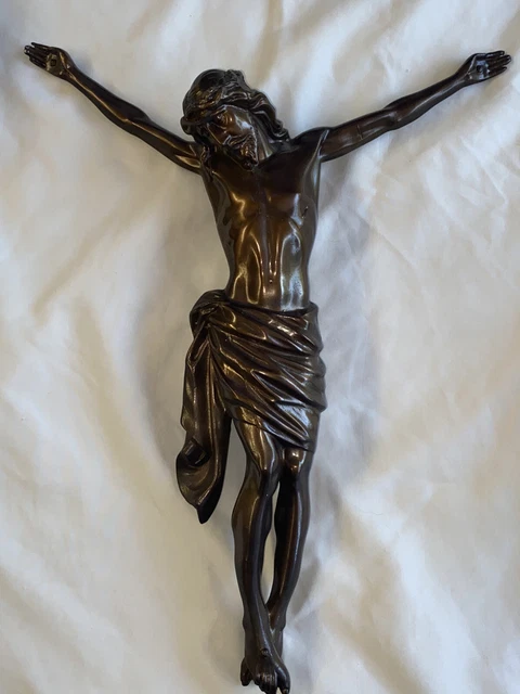 Art Nouveau Style Statue Sculpture Jesus Christ Art Deco Style Bronze