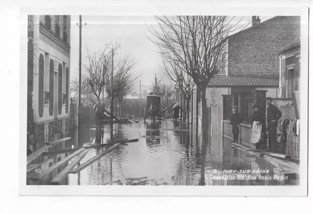 94  Ivry Sur Seine  Inondation 1910  Rue Denis Papin