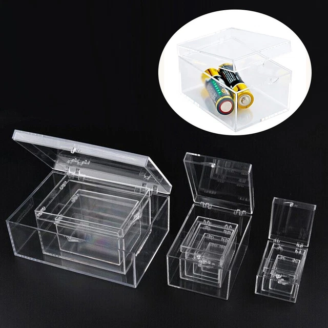Lot De 2 Boîtes De Présentation Transparentes Pour Minéraux Et Cristaux - 5,1x5,1x5,1 Cm, Plastique Résistant Aux Rayures