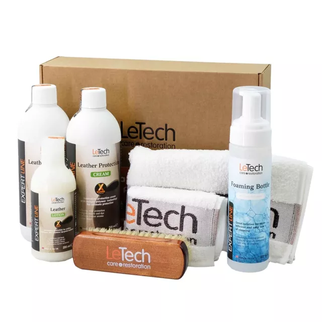 KIT PER LA CURA E PULIZIA DELLA PELLE PROFESSIONALE LeTech- Car Detailing