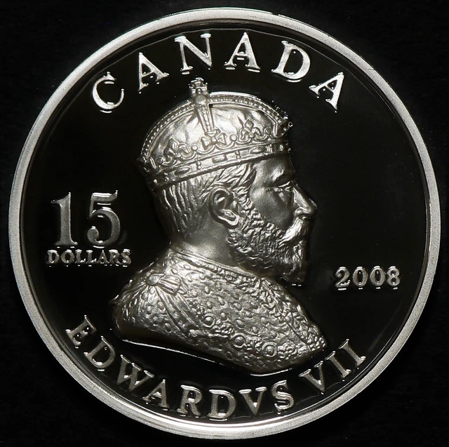 2008 Canada $15 Vignettes of Royalty King Edward VII Silver Proof #19610