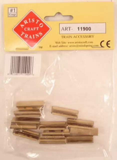 Aristo-Craft 11900 Brass Rail Joiners (Pack of 12) Aristo-Craft 11900 Brass Rail Joiners (Pack of 12)