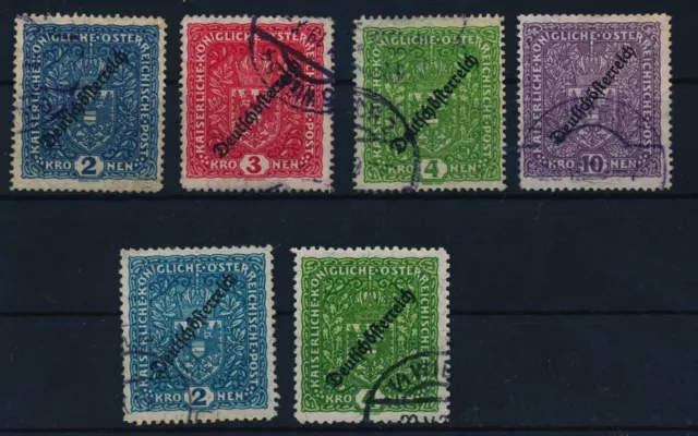 ÖSTERREICH 1919 243-246 und 243Ba, 245B Satz, gest. Kw:255,-€