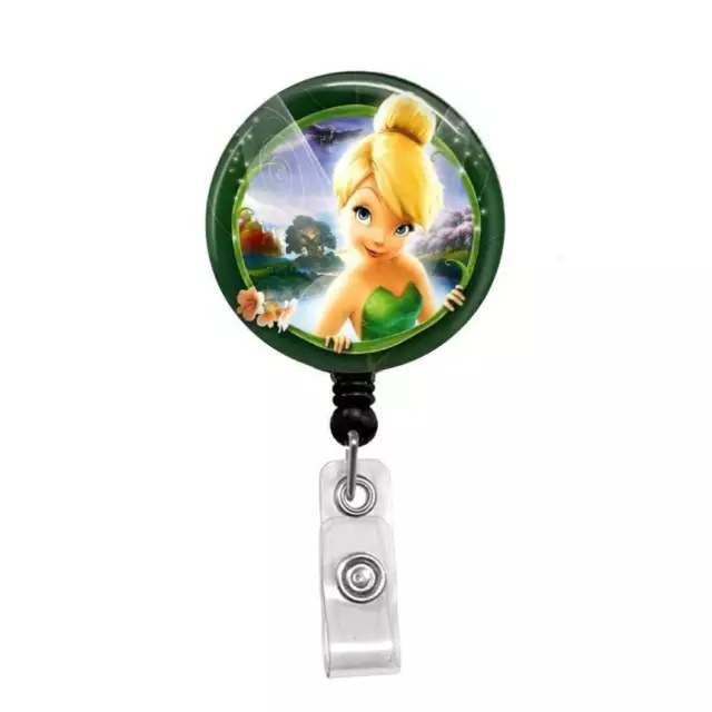 TINKERBELL - RETRACTABLE Badge Holder - Badge Reel - Lanyards - Stethoscope  Tag $6.95 - PicClick