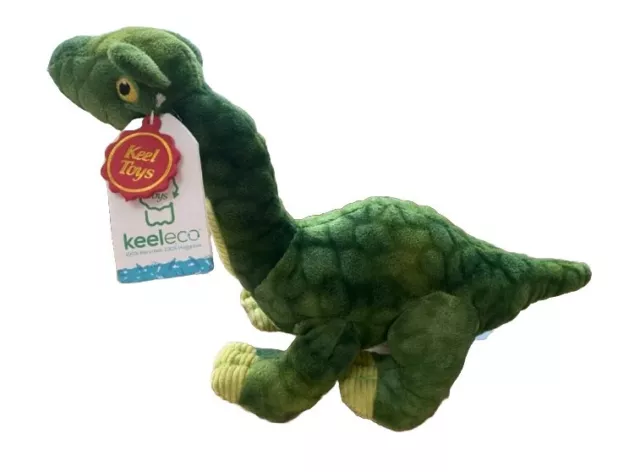 Keel Toys Keeleco Dinosauro Dino Brachiosaurus 100% Peluche Riciclato Eco Giocattolo Morbido