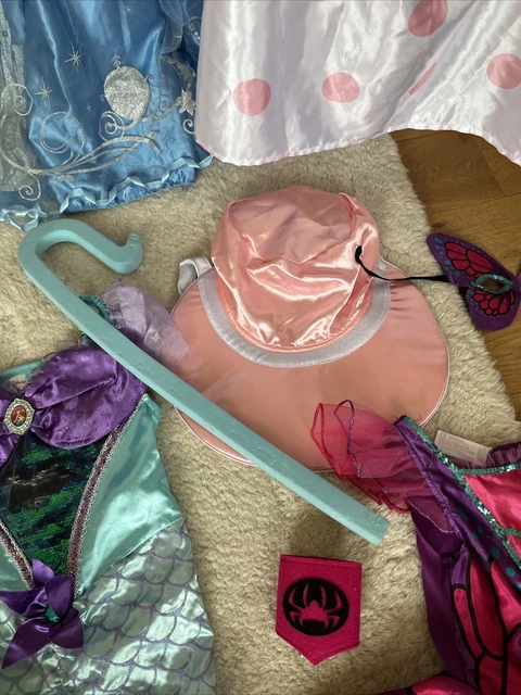 Pacchetto costumi fantasia principessa Disney X 11 età 5-6 + 7-8 accessori 3