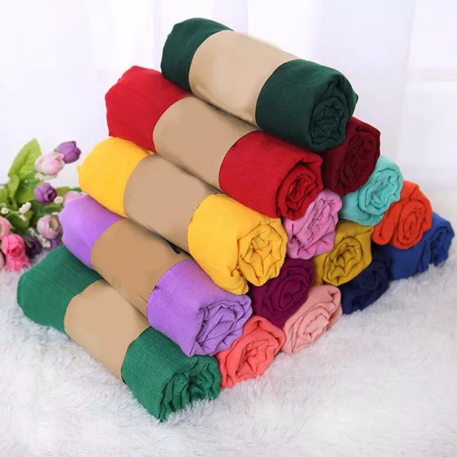 70 x 21 inch Womens Scarf Long Large Soft Warm Cotton Hijab Shawl Stole Wrap Lot