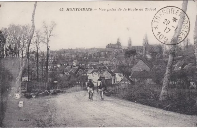 CPA 80 MONTDIDIER view taken from the knitting road