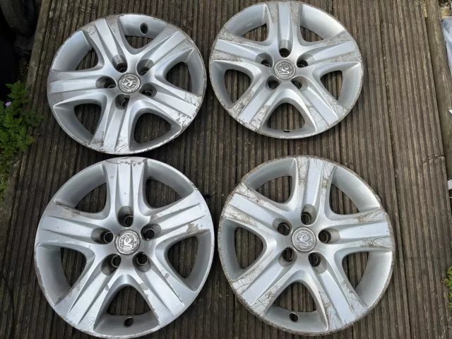 x4 Vauxhall Zafira B Astra H Vectra C 16” Wheel Trims Hub Caps Set Genuine Ref2c