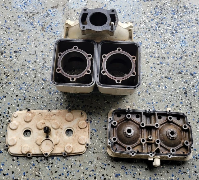 Sea-Doo 587 Engine Top End Kit w/Cylinders Head Exhaust Manifold Seadoo 580 Jugs