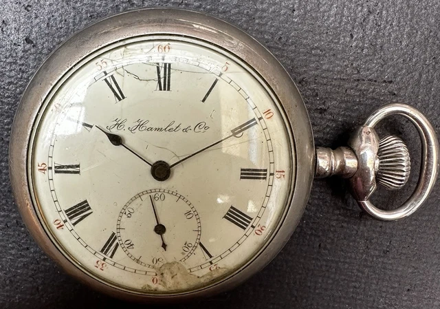 ANTIQUE HAMLET 23 Jewel Sidewinder Pocket Watch Parts or Repair £15.51 ...