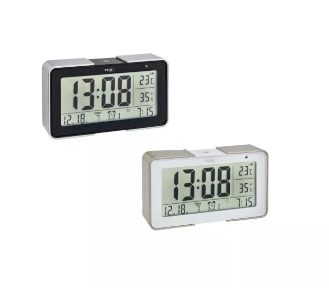 TFA 60.2540 Melody Funkwecker digital 3 Alarmzeiten Snooze 25 Wecktöne Datum