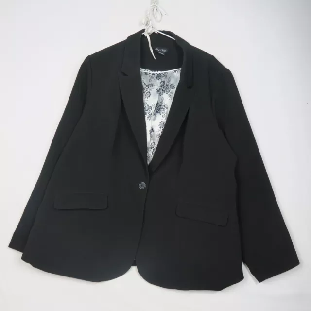 City Chic Womens Blazer Jacket XL or 22(AU) Plus Black Formal Office Work