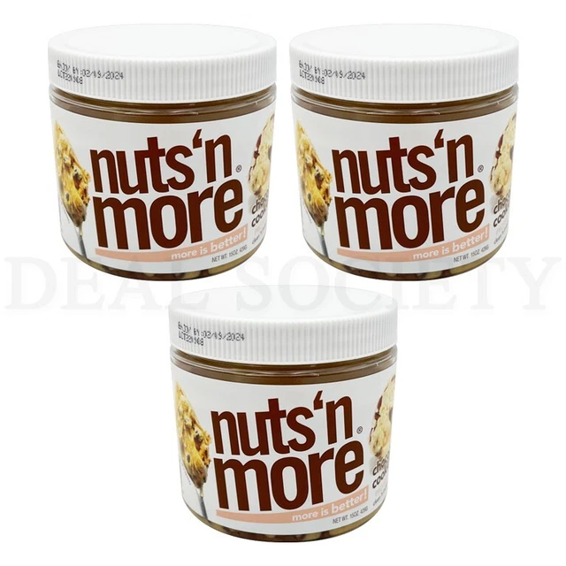 LOT OF 3 Nuts ‘N More Chocolate Chip Cookie Dough Peanut Butter