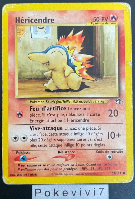 Pokemon Card HERICENDRE 57/111 Common NEO GENESIS Wizards FR USED