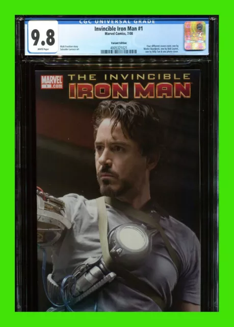 Invincible Iron Man #1 CGC 9.8 Robert Downey Jr Photo Variant MCU Disney+