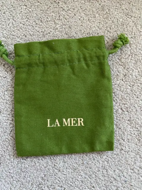 New Authentic La Mer Pouch Green Velvet Empty Package Skincare Storage Pouch