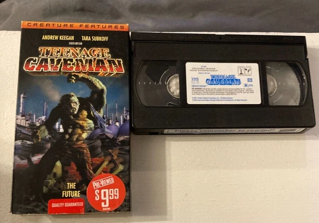 Sony Creature Feature Teenage Caveman VHS Cassette Sci-fi Horror