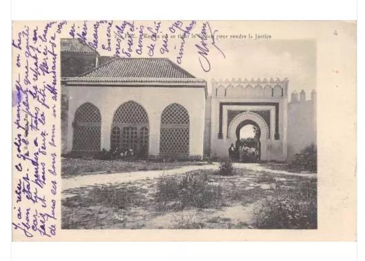 Cpa Maroc Fez Kouba Or The Sultan Stands To Do Justice