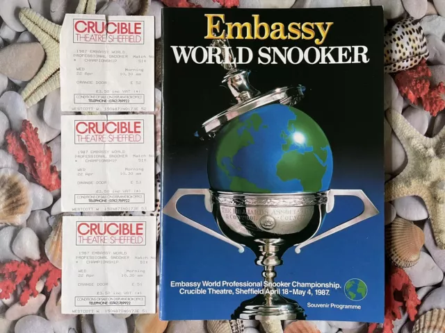 Signed 1987 World Snooker Championship Programme! Steve Davis And Joe Johnson!