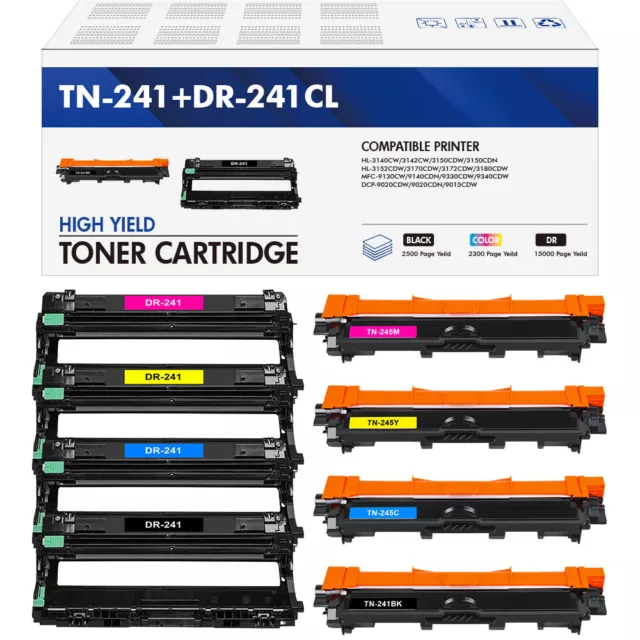 Toner/Trommel TN241 DR241 Compatible with Brother DCP9022CDW HL3142CW MFC9332CDW