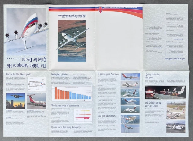 British Aerospace Bae146 Manufacturers Sales Brochure Poster 3