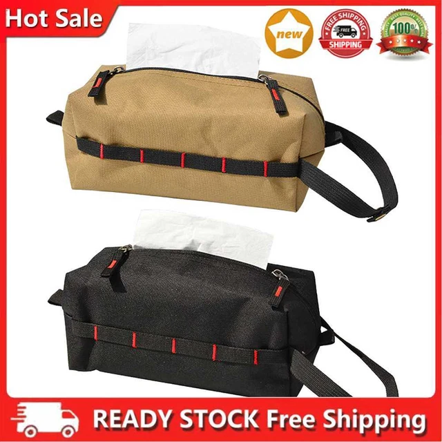 Estuche con soporte para servilletas de papel para acampar al aire libre impermeable Oxford tela con cremallera bolsa de tejido