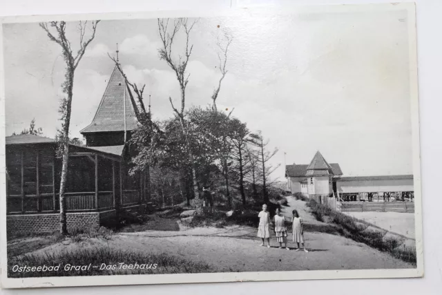 19886 Photo Ak Station Balnéaire Mer Baltique Graal Müritz - 'Maison de Thé 1937