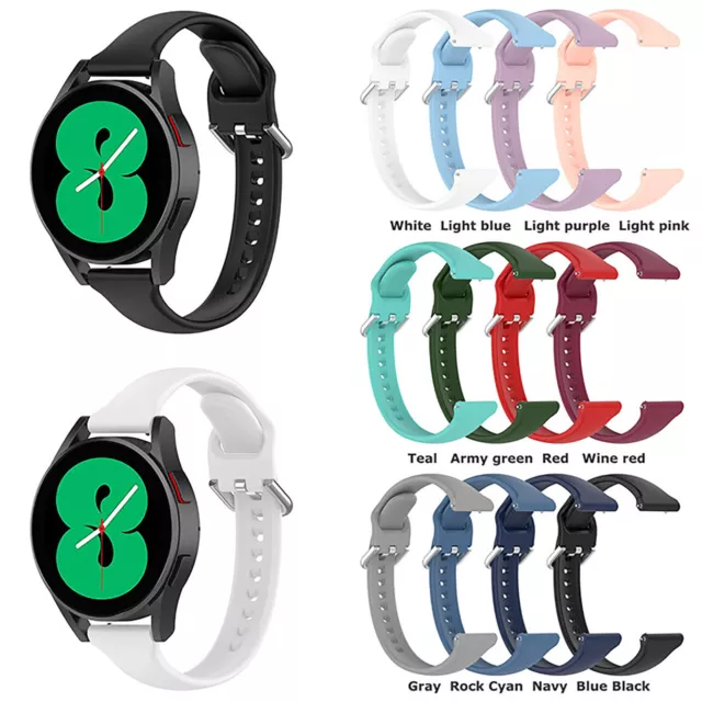 Bracelet de montre en silicone 20mm pour Samsung Galaxy Watch4 HUAWEI Amazfit