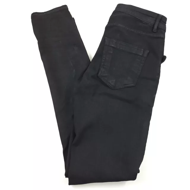 $705 DRKSHDW Rick Owens Tyrone Cut Wax Italy Denim Jeans in Black Mens Size 36