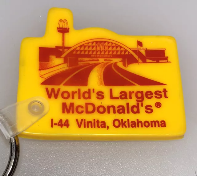 Vinita OK McDonald’s World Largest Restaurant Food Oklahoma Keychain Key Ring